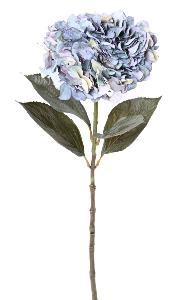 Fleur artificielle Hortensia large - création bouquet - H.65cm bleu