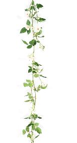 Fleurs artificielles Guirlande de rose mini - dcoration d'intrieur - H.180cm blanc