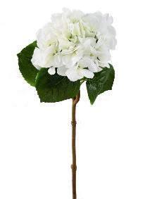 Fleur artificielle Hortensia - cration bouquet fleur coupe - H.60 cm blanc