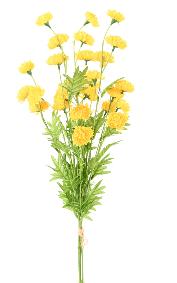 Fleur artificielle coupe Chrysanthme 27 fleurs - dcoration intrieure - H.80 cm jaune