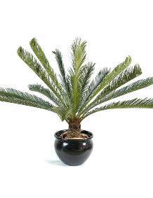 Palmier artificiel Cycas gant 15 palmes - plante d'intrieur - H.100cm vert