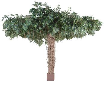 Arbre artificiel Ficus lianes Umbrella - plante synthtique intrieur - H.320cm