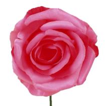 Rose artificielle tige de montage - cration composition florale - H. 35cm rose