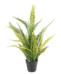 Plante artificielle Fougre Boston Plast. en pot - intrieur - H.75cm vert