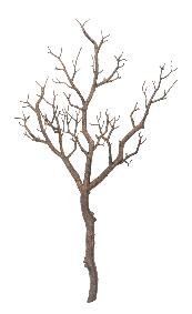 Branche artificielle imitation bois - dcoration d'intrieur - H.65cm marron