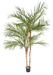 Palmier artificiel Areca 3 troncs - plante pour intérieur - H.220cm vert