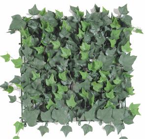 Plaque vgtale artificielle lierre - dcoration murale - 47x47cm vert