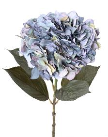 Fleur artificielle Hortensia large - cration bouquet - H.65cm bleu