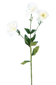 Fleur artificielle coupe Lisianthus 3 fleurs - cration de bouquet - H.70cm blanc