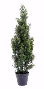 Arbuste artificiel Cyprs mini - intrieur extrieur - H.93cm vert
