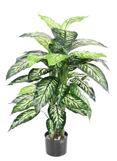 Plante verte artificielle Dieffenbachia - décoration d'intérieur - H.100cm