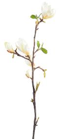 Fleur artificielle branche de Magnolia - cration florale intrieur - H.83cm blanc