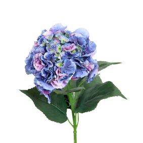 Fleur artificielle tige d'Hortensia - cration bouquet - H.68cm bleu