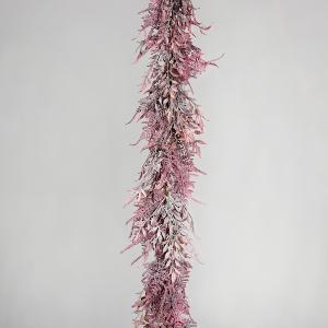 Guirlande artificielle mix de Fougère - feuillage synthétique d'intérieur - H.125cm fuchsia