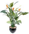 Plante artificielle fleurie Strelitzia 3 fleurs - décoration intérieure - H.150cm