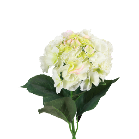 Fleur artificielle tige d'Hortensia - cration bouquet - H.68cm blanc