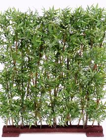 Haie artificielle Bambou Oriental feuillage dense - intrieur - H.110cm vert