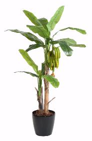 Arbre artificiel fruitier Bananier rgime de banane - intrieur - H.180 cm vert jaune