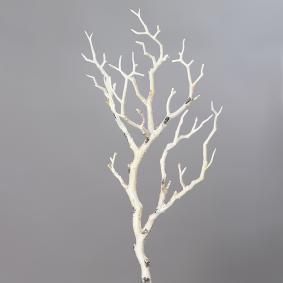 Branche artificielle Bouleau imitation bois - dcoration d'intrieur - H.40cm blanc