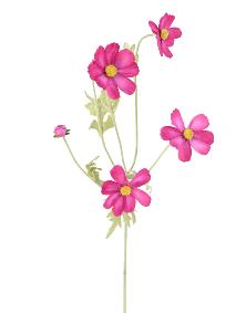 Fleur artificielle Cosmos - composition cration florale - H.62cm fuchsia
