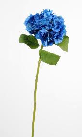 Fleur artificielle Hortensia - cration bouquet fleur coupe - H.72cm bleu
