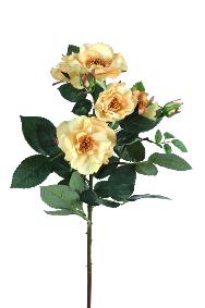 Fleur artificielle coupe rose Mandy - natural touch - H.45cm jaune