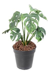 Plante artificielle Philo piquet 9 feuilles - plante d'intrieur - H.35cm vert