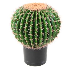 Cactus artificiel Echino - plante synthtique d'intrieur - H. 50cm vert