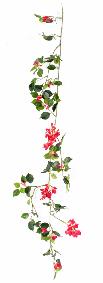 Guirlande artificielle bougainvillier en fleur - intrieur - H.110cm fuchsia