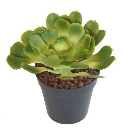 Plante artificielle Aloe Soft en piquet - cactus artificiel extrieur - H.18 cm vert