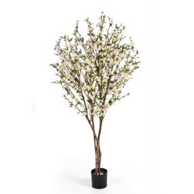 Arbre artificiel fleuri Cerisier  fleurs - plante synthtique - H.170cm crme
