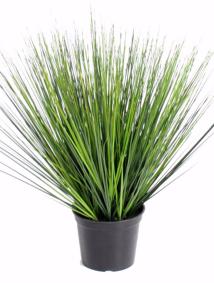 Plante artificielle Herbe Onion Grass Round - intrieur - H.60cm vert fonc