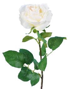 Fleur artificielle coupe rose - dcoration d'intrieur - H.66cm blanc
