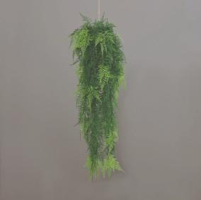 Composition artificielle boule de fougre  suspendre - Feuillage intrieur - H.87cm vert