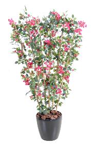 Palissade artificielle fleurie Bougainvillier - plante d'intrieur - H.130cm fuchsia