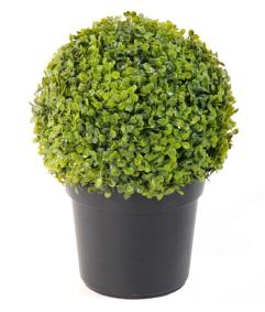 Plante artificielle Buis en pot - intrieur extrieur -H.38 cm vert