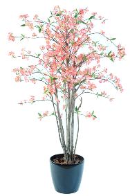 Arbre artificiel fleuri Cerisier en fleurs - plante synthtique - H.150cm Fuchsia
