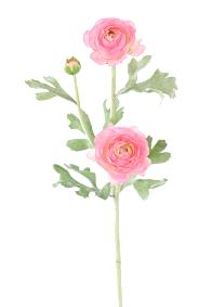 Fleur artificielle Renoncule mini - cration de bouquet - H.53cm rose