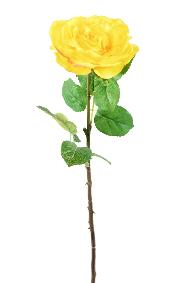 Fleur artificielle coupée rose - décoration d'intérieur - H.66cm jaune