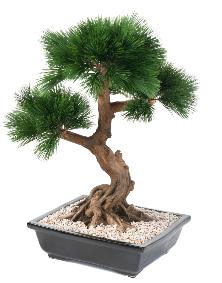 Bonsa artificiel arbre miniature Pin en coupe - plante d'intrieur - H.70cm