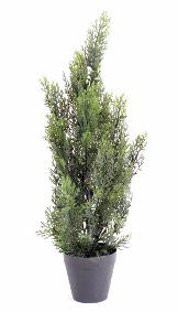 Arbuste artificiel Cyprs mini - intrieur extrieur - H.55cm vert